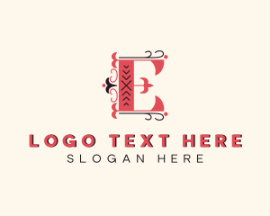 Tailoring - Elegant Fashion Tailoring Letter E logo design