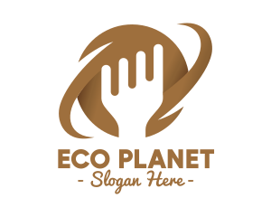 Planet - Brown Fork Planet logo design