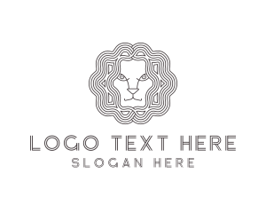 Tribal - Lion Animal Head logo design
