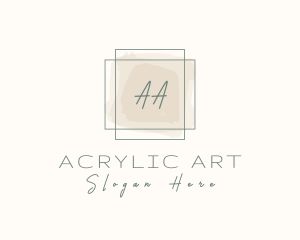 Watercolor Art Frame  logo design