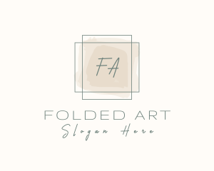 Watercolor Art Frame  logo design