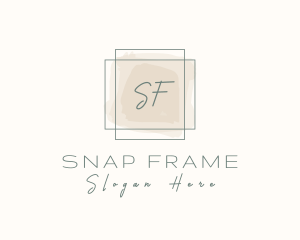 Watercolor Art Frame  logo design