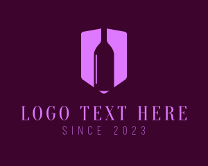 Purple - Winery Booze Shield logo design