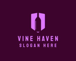 Winery Booze Shield logo design