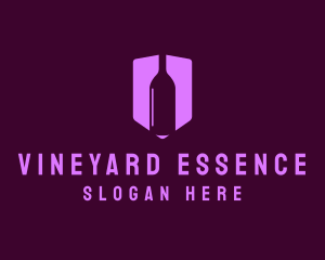 Winery Booze Shield logo design