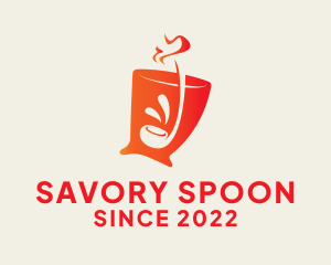 Soup - Hotpot Soup Ladle logo design