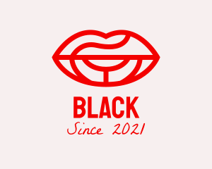 Erotic - Red Lipstick Makeup logo design