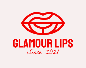 Lipstick - Red Lipstick Makeup logo design