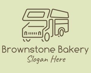 Brown - Brown Travel Campervan logo design