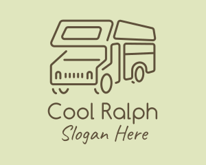 Travel - Brown Travel Campervan logo design