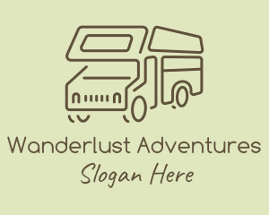 Travel - Brown Travel Campervan logo design