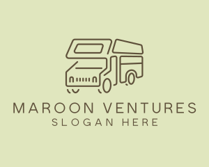 Brown Travel Campervan logo design