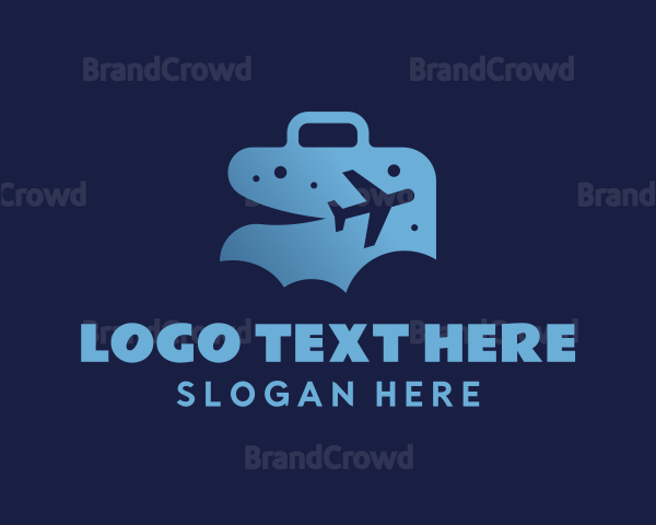 Airplane Travel Briefcase Logo