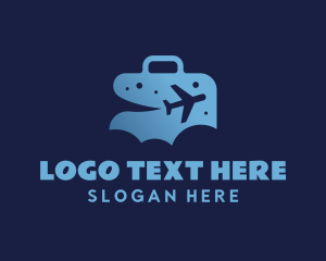 Cloud - Airplane Travel Briefcase logo design