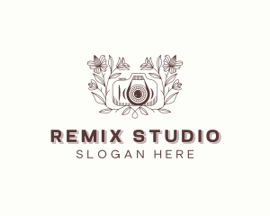 Floral Camera Studio logo design