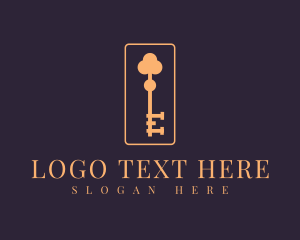 Lock - Clover Hotel Key logo design