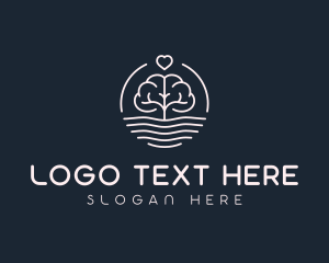 Pyschology - Brain Mind Tree Psychologist logo design