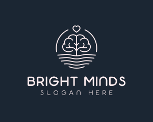 Brain Mind Tree Psychologist logo design
