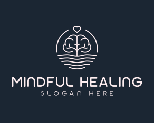 Psychiatrist - Brain Mind Tree Psychologist logo design