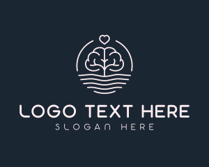 Mental - Brain Tree Psychologist logo design