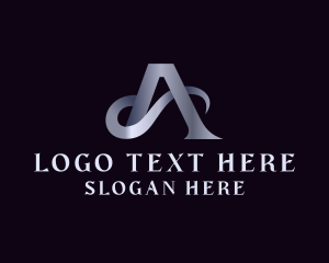 Letter A - Metallic Fashion Botique logo design
