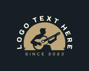 Guitar - Guitarist Music Festival logo design