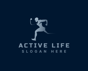 Athletics - Running Athlete Man logo design
