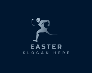 Marathon - Running Athlete Man logo design