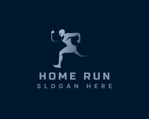 Running Athlete Man logo design