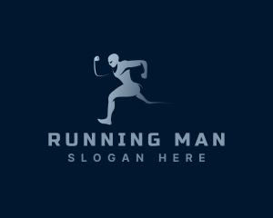 Running Athlete Man logo design
