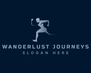 Medicine - Running Athlete Man logo design