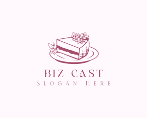 Sliced Floral Cake Logo