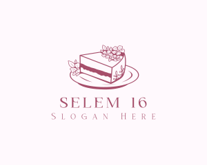Sliced Floral Cake Logo