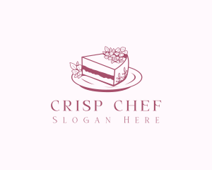 Sliced Floral Cake logo design