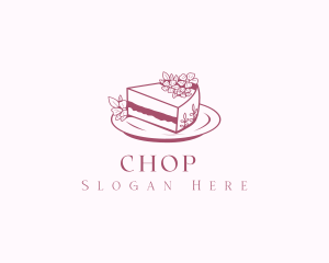 Icing - Sliced Floral Cake logo design
