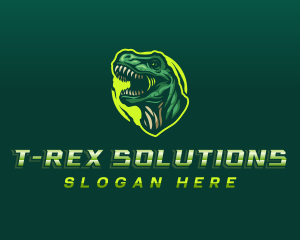 Tyrannosaurus - Roaring T-rex Gaming logo design