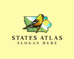 American Goldfinch Iowa logo design