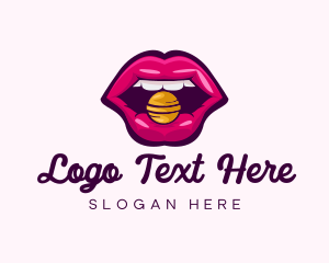 Delicious - Candy Lips Cosmetics logo design