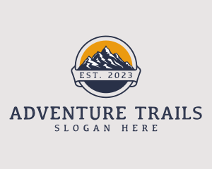 Mountaineering Hiking Summit logo design