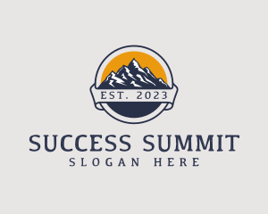 Mountaineering Hiking Summit logo design