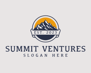 Mountaineering Hiking Summit logo design