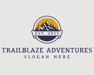 Hiking - Mountaineering Hiking Summit logo design