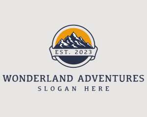 Mountaineering Hiking Summit logo design