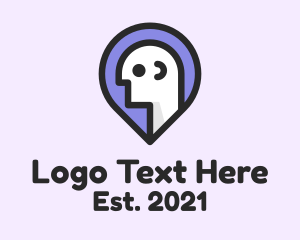 Traveler - Man Location Pin logo design