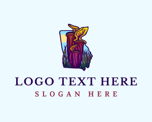 Purple Aster - Swamp Pitcher Plant Georgia logo design