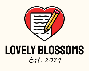 Lovely - Love Letter Writing logo design