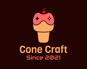 Cone - Cherry Game Controller Cone logo design
