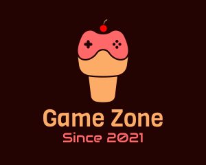 Cherry Game Controller Cone logo design