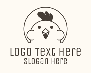 Cute Chicken Poultry Logo