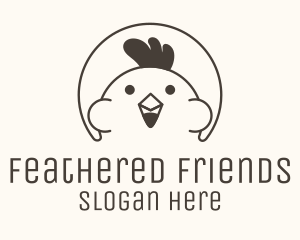 Poultry - Cute Chicken Poultry logo design